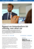 Rapport om bistandsreform blir offentlig, men uklart når