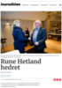 Rune Hetland hedret