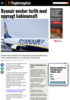 Ryanair ønsker forlik med oppsagt kabinansatt