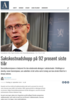 Sakskostnadshopp på 92 prosent siste tiår