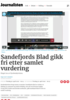 Sandefjords Blad gikk fri etter samlet vurdering