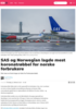 SAS og Norwegian lagde mest koronatrøbbel for norske forbrukere