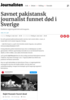 Savnet pakistansk journalist funnet død i Sverige
