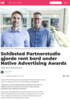 Schibsted Partnerstudio gjorde rent bord under Native Advertising Awards