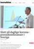 Slutt på daglige korona-pressekonferanser i Sverige
