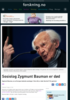 Sosiolog Zygmunt Bauman er død