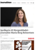 Språkpris til Morgenbladet-journalist Maria Berg Reinertsen