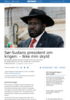 Sør-Sudans president om krigen: - Ikke min skyld