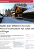 Staten krev effektive museum: Norsk Folkemuseum har kutta seks stillingar