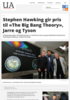Stephen Hawking gir pris til The Big Bang Theory, Jarre og Tyson