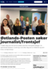 Østlands-Posten søker journalist/frontsjef