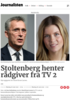 Stoltenberg henter rådgiver fra TV 2