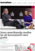 Store amerikanske medier lar alt koronastoff være gratis