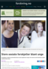 Store sosiale forskjeller blant unge