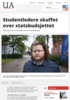 Studentledere skuffet over statsbudsjettet