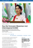 Suu Kyi forsvarer Myanmar mot internasjonal kritikk