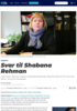 Svar til Shabana Rehman