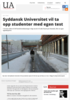 Syddansk Universitet vil ta opp studenter med egen test