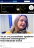 To av tre journalister opplever redusert arbeidsglede: - Urovekkende trend
