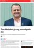 Tom Hedalen gir seg som styreleder