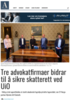 Tre advokatfirmaer bidrar til å sikre skatterett ved UiO
