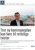 Tror ny kommuneplan kan føre til rettslige tvister
