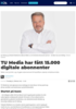 TU Media har fått 15.000 digitale abonnenter