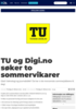 TU og Digi.no søker to sommervikarer