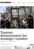 Tusener demonstrerer for Assange i London