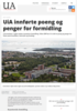 UiA innførte poeng og penger for formidling