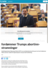 Ulstein ville ikke svare på om han fordømmer Trumps abortinnstramninger