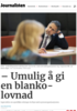 - Umulig å gi en blanko-lovnad