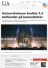 Universitetene brukte 1,4 milliarder på konsulenter