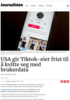 USA gir Tiktok-eier frist til å kvitte seg med brukerdata