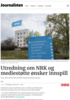 Utredning om NRK og mediestøtte ønsker innspill