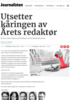 Utsetter kåringen av Årets redaktør