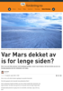 Var Mars dekket av is for lenge siden?