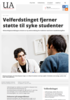 Velferdstinget fjerner støtte til syke studenter