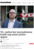 VG-sjefen ber journalistene holde seg unna smitte-appen
