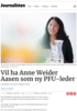 Vil ha Anne Weider Aasen som ny PFU-leder